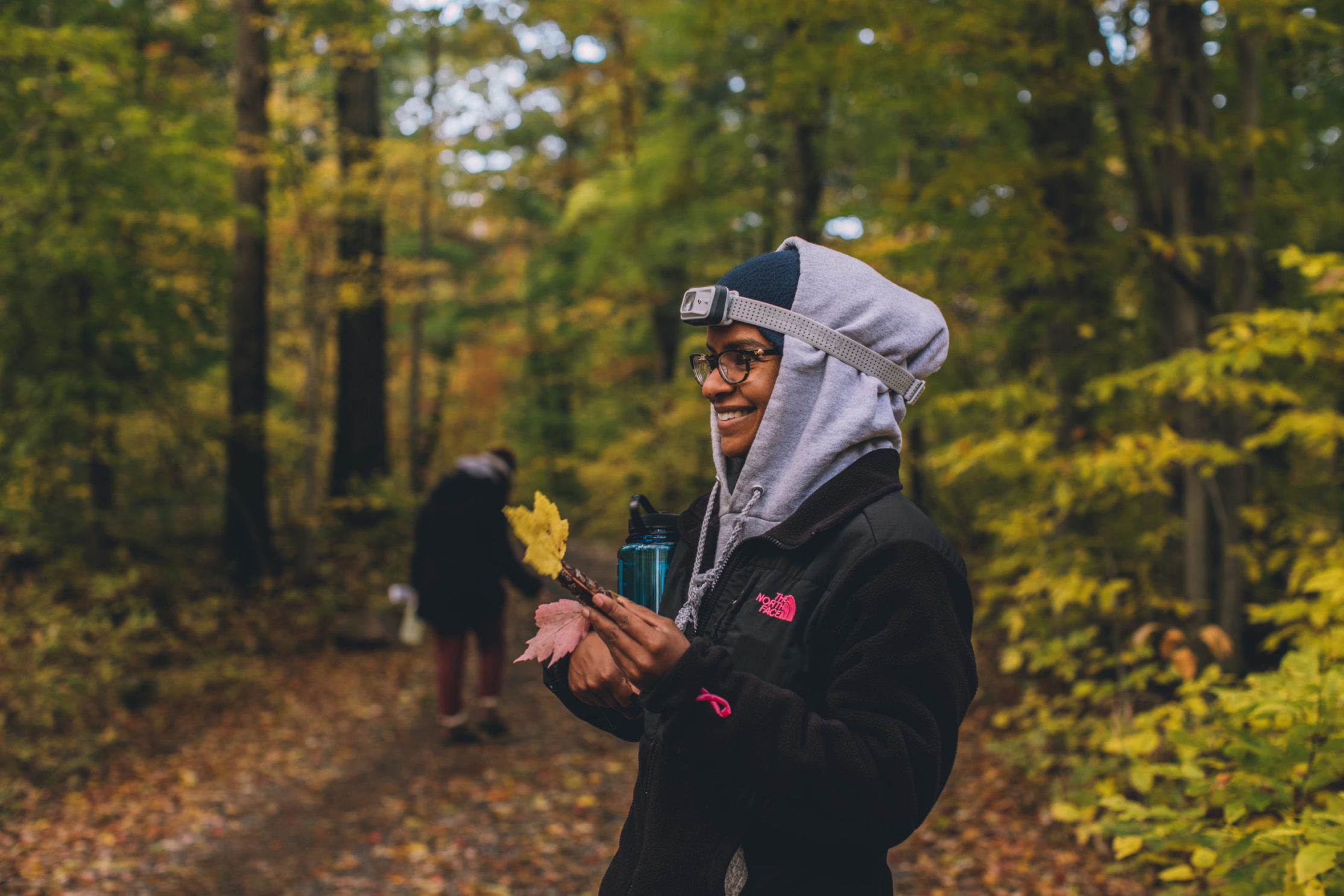Oct. 29, 2018. AMC Ponkapoag Camp, Blue Hills Reservation, Massachusetts– A trip led by YOP trained youth leaders. Photo by Paula Champagne. Oct. 29, 2018. AMC Ponkapoag Camp, Blue Hills Reservation, Massachusetts-- A trip led by YOP trained youth leaders. Photo by Paula Champagne.