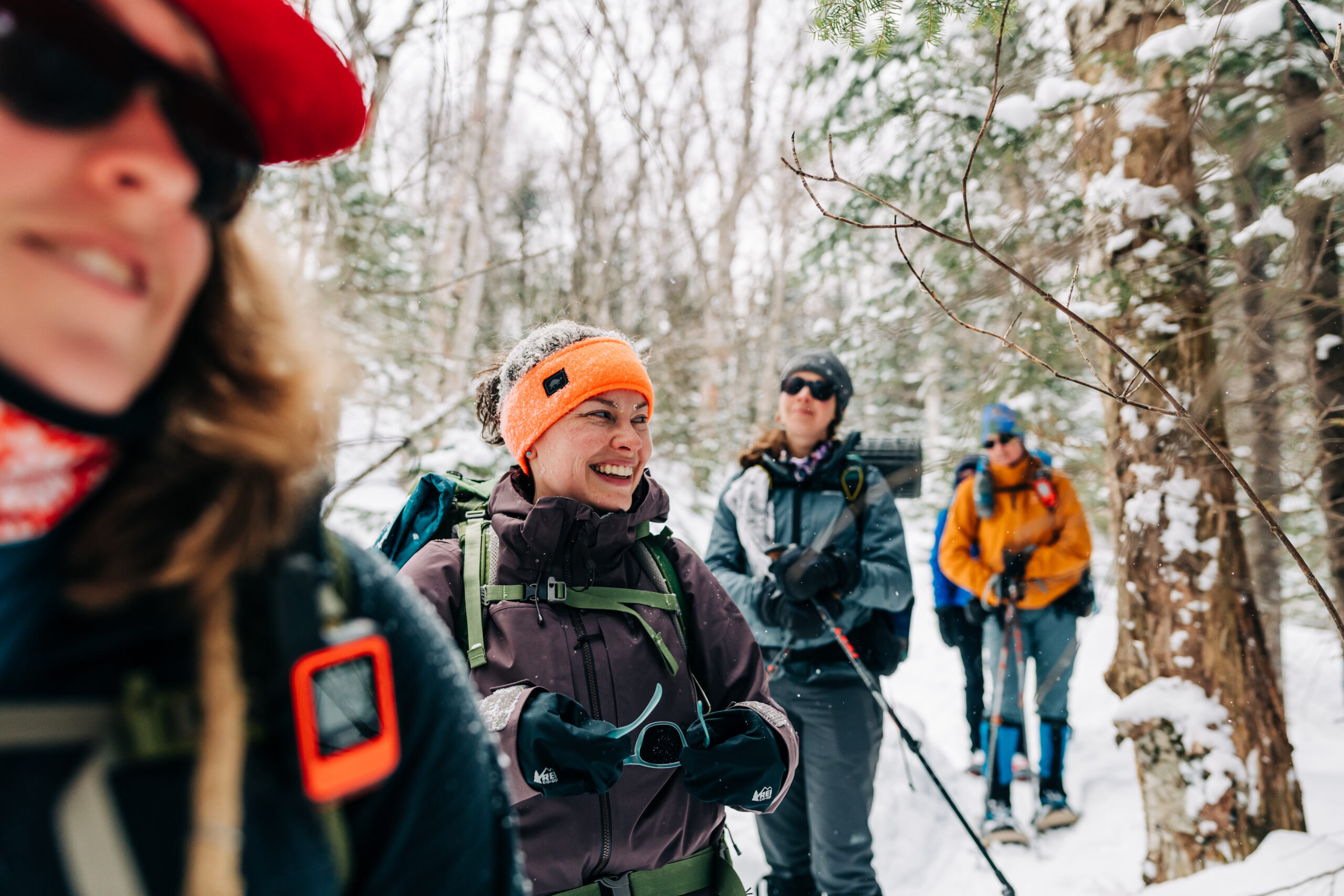 Mar. 19, 19 Mile Brook Trail, White Mountain National Forest, New Hampshire-- An AMC staff-led guided program. Photo by Corey David Photography. Corey David Photography