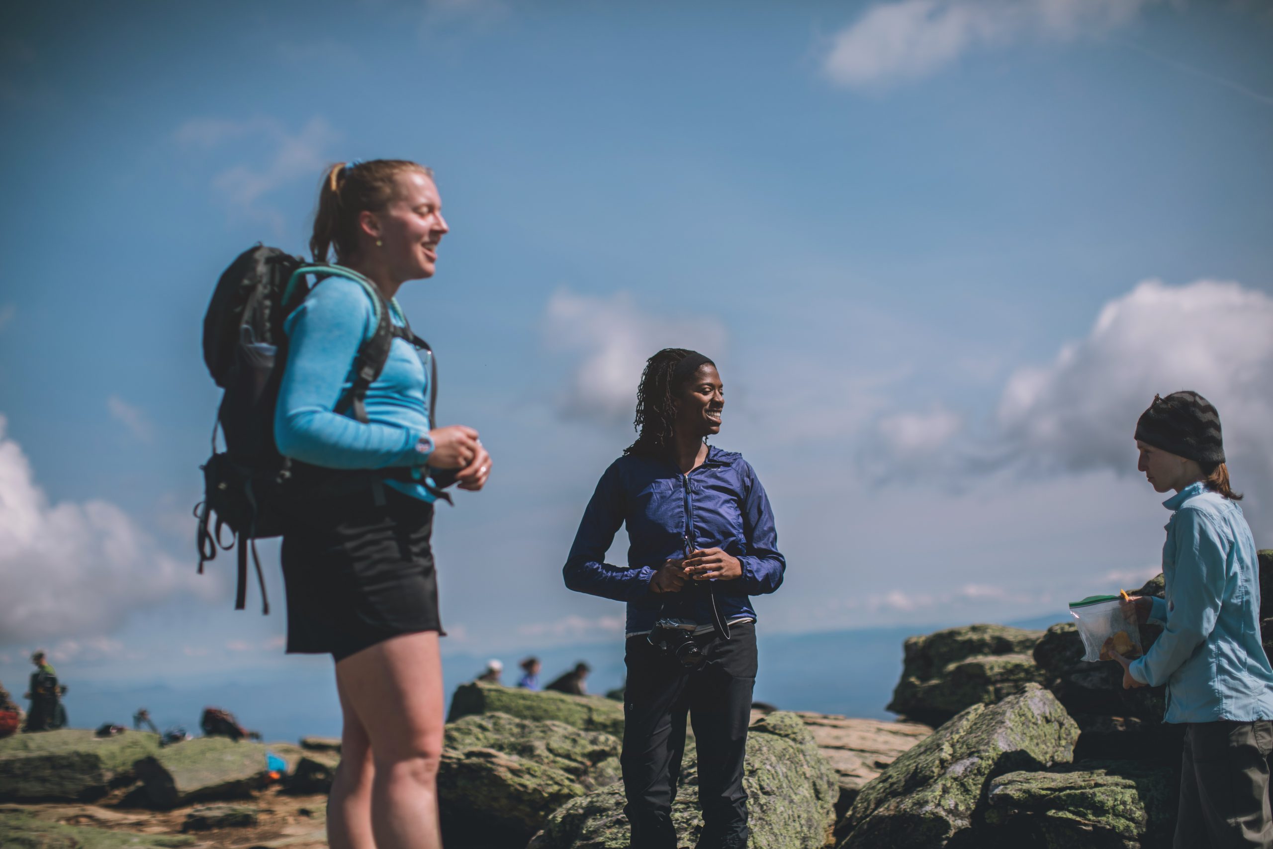 May 26, 2019. White Mountain National Forest, New Hampshire-- A self-led hut-to-hut trip. Photo by Paula Champagne. Paula Champagne