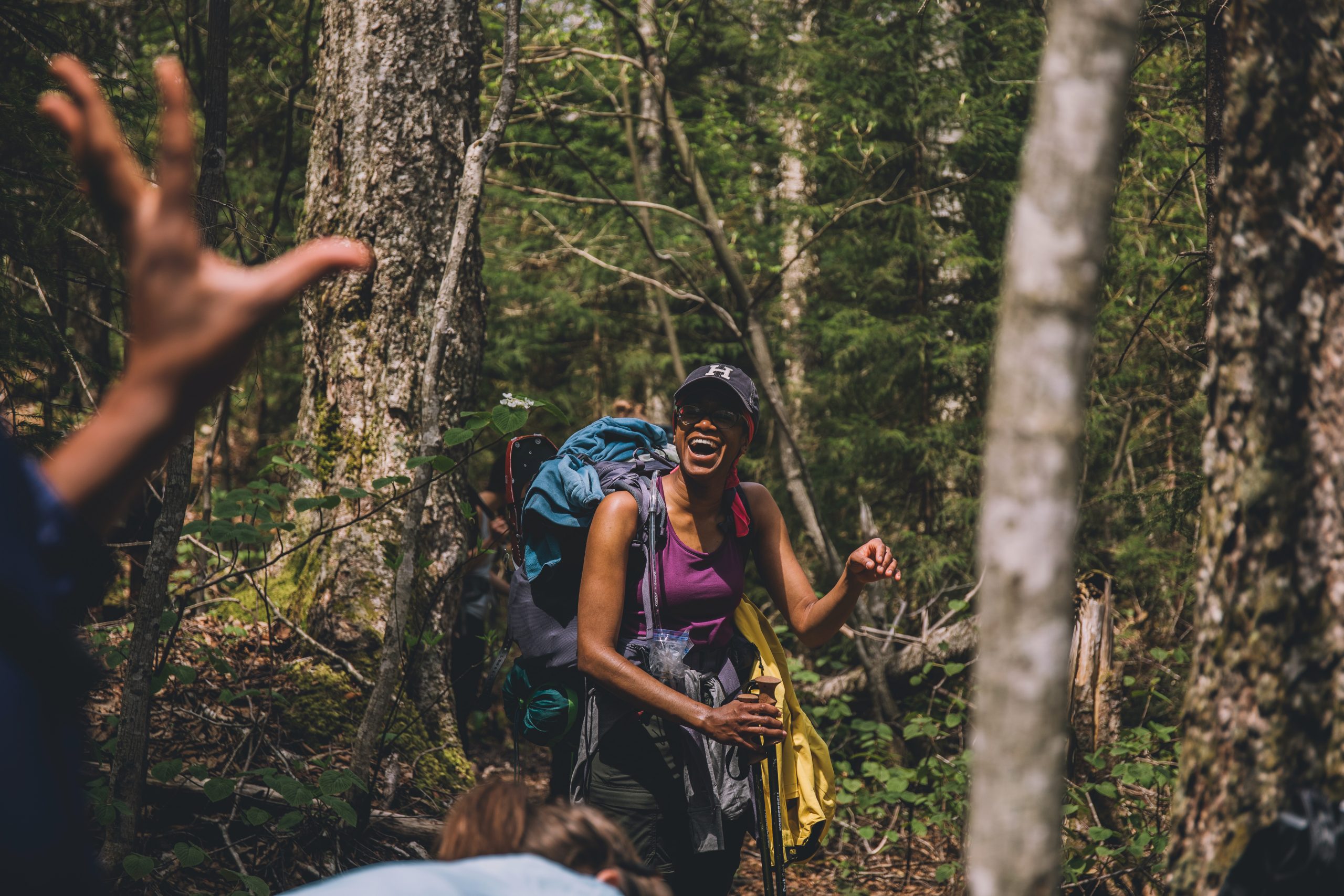 May 26, 2019. White Mountain National Forest, New Hampshire-- A self-led hut-to-hut trip. Photo by Paula Champagne. Paula Champagne