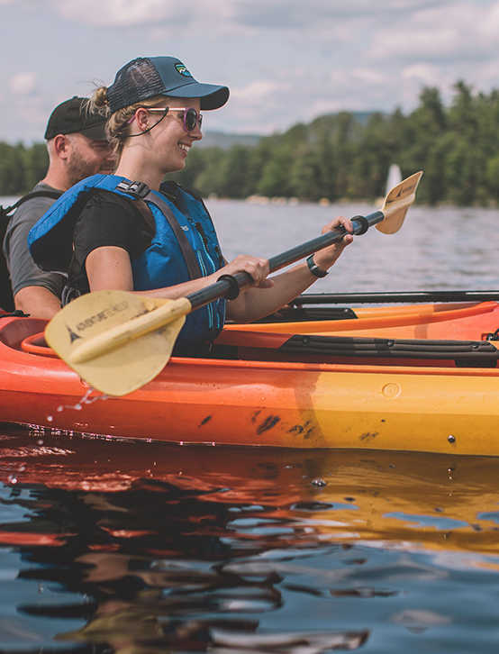 Photo By Paula Champagne Conway Lake Nh Ur Kayakers paddling on Conway Lake, NH